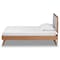 Baxton Studio Laima Mid-Century Light Grey Fabric Upholstered and Walnut Brown Finished Wood Platform Bed-Twin 191-11522-11159-ZORO - alternate 8